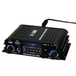 4 Canales Amplificador, 1200W Audio Estéreo Amplificador, Bluetooth 5.0 Mini