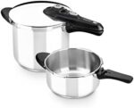BRA Vitesse - Set duo ollas a presión, Metal, Plata, 4 y 7 litros.Aptas para