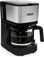 Princess 246030 Cafetera con filtro permanente y jarra de cristal para 8 tazas