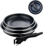 Bergner Click&Cook Black Edition | Juego de Sartenes de 4 Piezas de