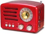 PRUNUS J-160 Am/FM/SW Radio Vintage, Radio Portatil Pequeña Bluetooth, Radio