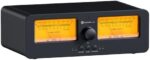 Fosi Audio LC30 VU Meter Amplificador Caja Selectora de Altavoz, Conmutador de