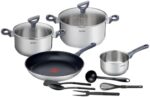 Tefal Daily Cook – Batería de cocina con Sartén 28 cm, ollas 20/24 cm y cazo 16