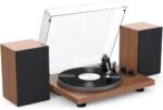 Udreamer Tocadiscos con Bluetooth, Sistema Hi-Fi con Altavoces de estantería de