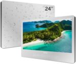 SYLVOX Baño Espejo TV 24 Pulgadas FHD| IP65 Impermeable 12V Google TV