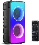A67 Altavoces Bluetooth 5.0 estéreo, altavoz inalámbrico portátil de 60W (80W