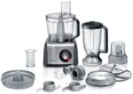 Bosch - Procesador de alimentos, MultiTalent 8, 1250 W, Negro, Acero inoxidable,