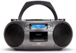 Aiwa BBTC-660DAB/MG: Radio Cassette Portátil con CD, Bluetooth y USB, Grabador