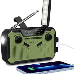 PRUNUS J-369 Radio Solar y a Pilas, Radio Emergencia con Manivela, Am FM SW